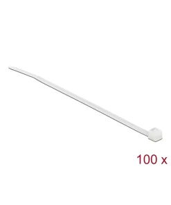 אזיקונים פלסטיק צבע שקוף סט 100 יח' DELOCK 18606