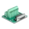 טרמינל בלוק DIN rail בחיבור הברגה לשקע D-Sub 15 pin צבע ירוק DELOCK | 66910