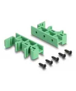 טרמינל בלוק DIN rail בחיבור הברגה לשקע D-Sub 25 pin צבע ירוק DELOCK | 66912