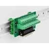 טרמינל בלוק DIN rail בחיבור הברגה לשקע D-Sub 25 pin צבע ירוק DELOCK | 66912