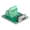 טרמינל בלוק DIN rail בחיבור הברגה לשקע D-Sub 9 pin צבע ירוק DELOCK | 66908