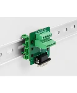 טרמינל בלוק DIN rail בחיבור הברגה לשקע D-Sub 9 pin צבע ירוק DELOCK | 66908