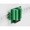 טרמינל בלוק DIN rail בחיבור הברגה לשקע D-Sub HD 44 pin צבע ירוק DELOCK | 66916