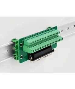 טרמינל בלוק DIN rail בחיבור הברגה לתקע D-Sub 37 pin צבע ירוק DELOCK | 66913