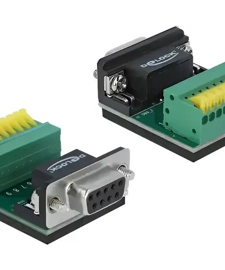 טרמינל בלוק בחיבור לחיצה לשקע D-Sub 9 pin צבע שחור DELOCK | 66322