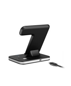 מטען אלחוטי 1IN3 מתאים לסלולרי שעון ואוזניות טעינה כפולה EZCOOL | WP-807