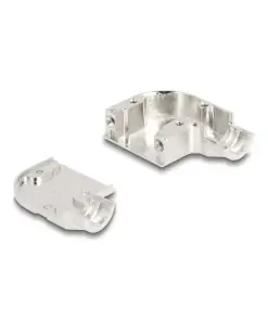 מכסה למחבר D-Sub 9 pin עם מסגרת מתכת בזווית 90° צבע כסף DELOCK | 67028