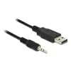 ממיר USB-A 2.0 זכר ל- PL 2.5 TTL 5 V בעל 3 מגעים זכר צ'יפ FTDI צבע שחור DELOCK | 83788