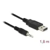 ממיר USB-A 2.0 זכר ל- PL 2.5 TTL 5 V בעל 3 מגעים זכר צ'יפ FTDI צבע שחור DELOCK | 83788