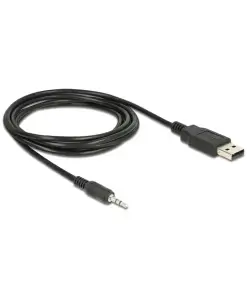ממיר USB-A 2.0 זכר ל- PL 2.5 TTL 5 V בעל 3 מגעים זכר צ'יפ FTDI צבע שחור DELOCK | 83788