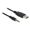 ממיר USB-A 2.0 זכר ל- TTL 3.3 V מחבר PL 3.5 בעל 4 מגעים צ'יפ FTDI צבע שחור DELOCK | 83779