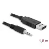 ממיר USB-A 2.0 זכר ל- TTL 5 V מחבר PL 3.5 בעל 3 מגעים צ'יפ FTDI צבע שחור DELOCK | 83115