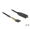 ממיר USB-C זכר ל- LVTTL מחבר 6 פינים נקבה צ'יפ FTDI צבע שחור DELOCK | 63913