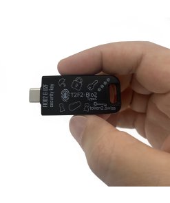 מפתח אבטחה C FIDO2.1 U2F ו-TOTP עם הגנת טביעות אצבע שחור Token | T2F2-Bio2-TypeC