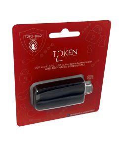מפתח אבטחה C FIDO2.1 U2F ו-TOTP עם הגנת טביעות אצבע שחור Token | T2F2-Bio2-TypeC