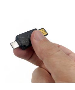 מפתח אבטחה FIDO2 U2F ו-TOTP עם מחברי NFC USB-A שחור Token | T2F2-Dual