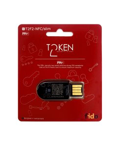 מפתח אבטחה FIDO2 U2F ו-TOTP עם תכונת מורכבות PIN שחור Token | T2F2-PIN+