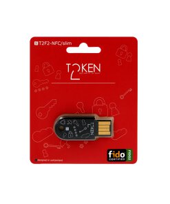 מפתח אבטחה FIDO2 U2F ו-TOTP שחור Token | T2F2-NFC-Slim