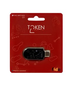 מפתח אבטחה FIDO2 U2F ו-TOTP שחור Token | T2F2-NFC-Slim-TypeC