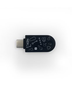 מפתח אבטחה FIDO2 U2F ו-TOTP שחור Token | T2F2-NFC-Slim-TypeC