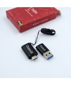 מפתח אבטחה FIDO2 U2F ו-TOTP שחור Token | T2F2-TypeC