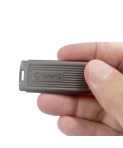 מפתח אבטחה FIDO2.1 U2F ו-TOTP עם הגנת טביעות אצבע אפור Token | T2F2-Bio2-Bronze