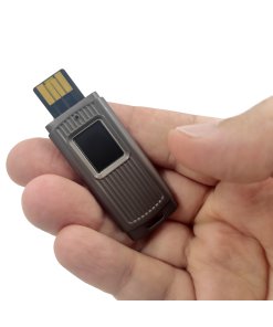 מפתח אבטחה FIDO2.1 U2F ו-TOTP עם הגנת טביעות אצבע אפור Token | T2F2-Bio2-Bronze