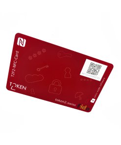 מפתח אבטחה FIDO2.1 U2F ו-TOTP עם תכונת מורכבות PIN שחור Token | T2F2-NFC-Card-PIN+