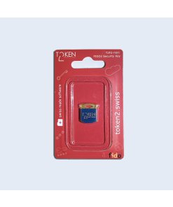 מפתח אבטחה FIDO2.1 U2F כפתור מגע משולב בצבע כחול Token | T2F2-mini