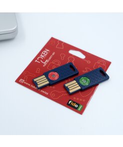 מפתח אבטחה FIDO2.1 U2F עם כפל יציאות ותכונות מורכבות בצבע שחור Token 2X-FIDO2-USB-A-Keys