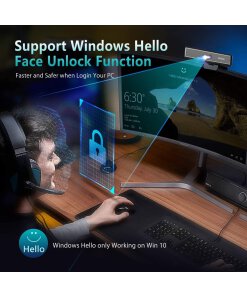 מצלמת רשת אינטרנט IR תומכת זיהוי פנים Face Recognition בצבע שחור KAYSUDA | CA20