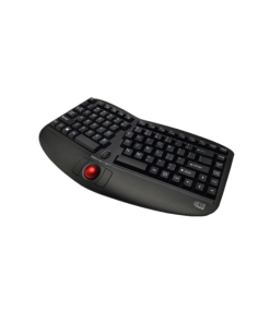 מקלדת אלחוטית ארגונומית מפוצלת עם TRACKBALL Tru-Form Media 3150 בצבע שחור Adesso | WKB-3150UB