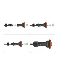 מתאם D-Sub 9 נקבה להלחמה אטום נגד מים IP67 צבע שחור DELOCK 87803