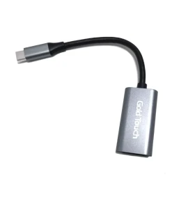 מתאם USB3.1-C to HDMI זכר לנקבה בצבע אפור-שחור GoldTouch | CH-USB3.1-HDMI-60HZ
