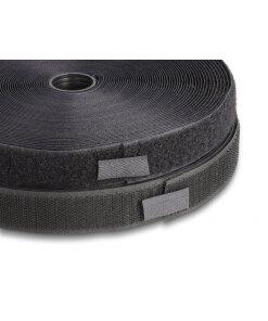 סרט צמדן סקוטש לתפירה תעשייתי זכר ונקבה עמיד בחום גבוה עד 120 מעלות בצבע שחור DELOCK | 20854