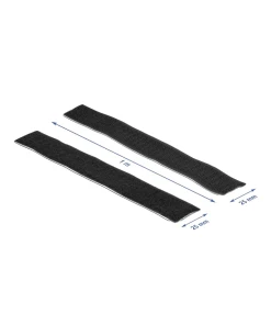 סרט צמדן סקוטש עם דבק דו צדדי זכר ונקבה בצבע שחור DELOCK | 19060