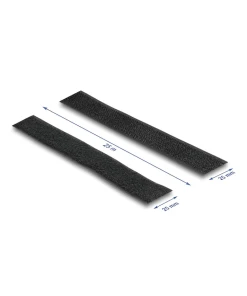 סרט צמדן סקוטש תעשייתי עם דבק דו צדדי זכר ונקבה עמיד בחום גבוה עד 120 מעלות בצבע שחור DELOCK | 20859