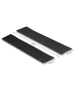 סרט צמדן סקוטש תעשייתי עם דבק דו צדדי זכר ונקבה עמיד בחום גבוה עד 120 מעלות בצבע שחור DELOCK | 20862