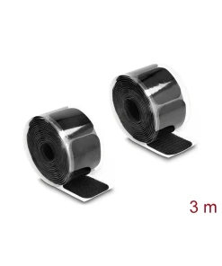 רפידות צמדן סקוטש מרובעות עם דבק עצמי זכר ונקבה גליל 3 מטר DELOCK | 19106