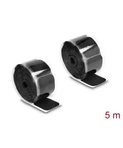 רפידות צמדן סקוטש מרובעות עם דבק עצמי זכר ונקבה גליל 5 מטר DELOCK | 19108
