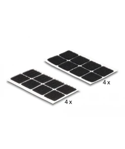 רפידות צמדן סקוטש מרובעות עם דבק עצמי זכר ונקבה סט 64 יח' צבע לבן DELOCK | 19097