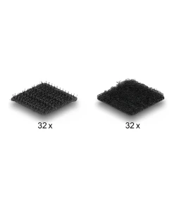 רפידות צמדן סקוטש מרובעות עם דבק עצמי זכר ונקבה סט 64 יח' צבע שחור DELOCK | 19096