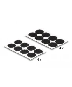 רפידות צמדן סקוטש עגולות עם דבק עצמי זכר ונקבה סט 64 יח' צבע שחור DELOCK | 19088