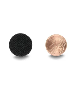 רפידות צמדן סקוטש עגולות עם דבק עצמי זכר ונקבה סט 64 יח' צבע שחור DELOCK | 19088