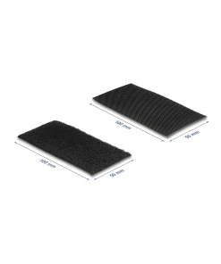 רפידות צמדן סקוטש עם דבק עצמי ורצועות סקוטש עם לולאה סט 10 יח' צבע שחור DELOCK | 19107