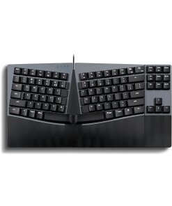 מקלדת חוטית ארגונומית בצבע שחור Perixx | PERIBOARD-335BL | Wired Ergonomic TKL Clicky Mechanical US KB