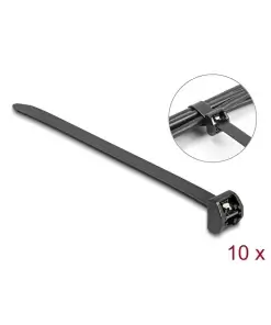 אזיקונים פלסטיק עמידים בחום עם לשונית מתכת וחוזק מתיחה עד 100 ק