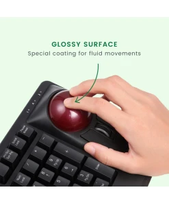 כדור גלגלת לעכבר ארגונומי בצבע אדום Perixx | PERIPRO-304GLR | Red 1.34 Inch (34mm) Replacement Trackball