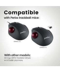 כדור גלגלת לעכבר ארגונומי בצבע בורדו Perixx | Peripro-303GR | Glossy Red 1.34 Inch (34mm) Replacement Trackball