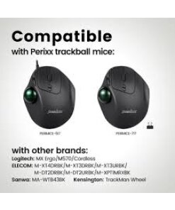 כדור גלגלת לעכבר ארגונומי בצבע ירוק Perixx | PERIPRO-303GGN | Green 1.34 Inch (34mm) Replacement Trackball